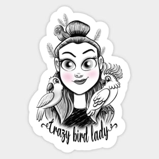 Crazy Bird Lady Sticker